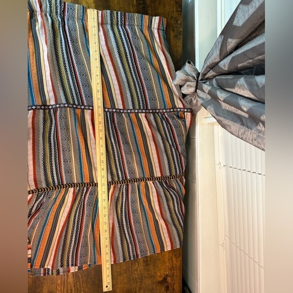 Multicolored Boho Striped Prairie Flowy Skirt Women’s Size Small - Picture 8 of 11